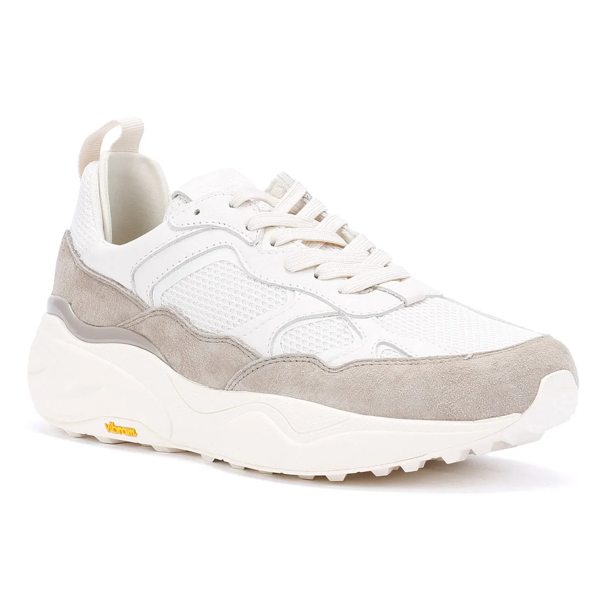 Layered cushioning Clae Salazar Men's Off White Cashmere Trainers