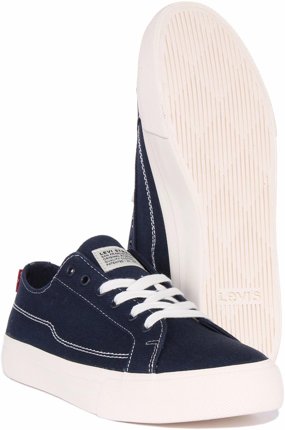Levi Decon Lace In Navy Blue For Men Quick Lock