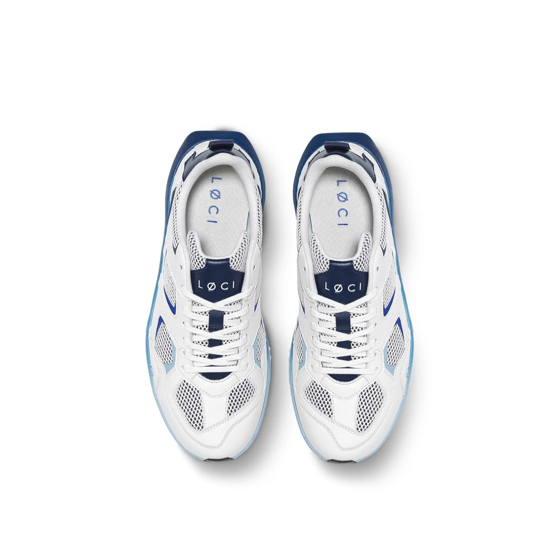L???I V???T White/Navy/Blue Trainers Lightweight Build