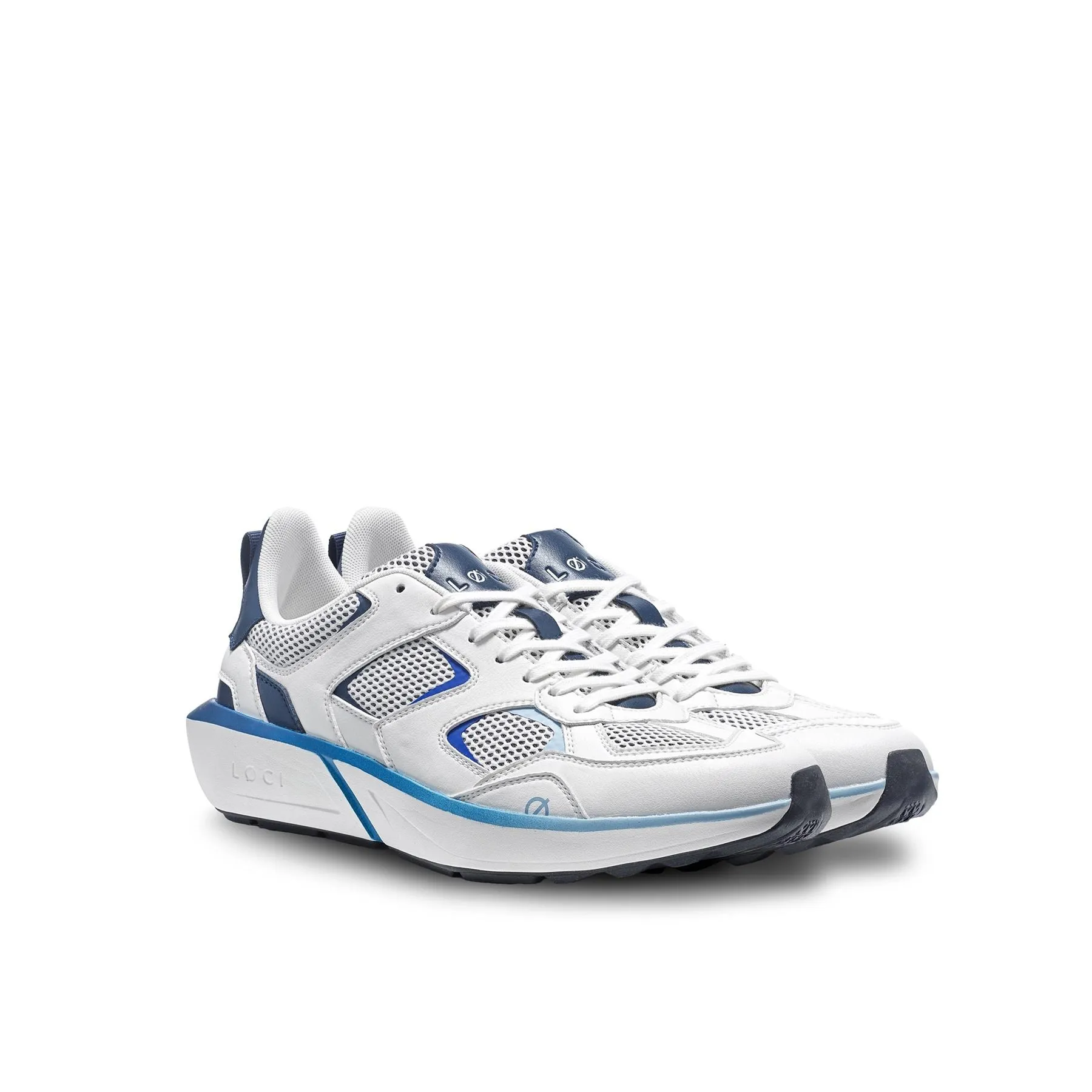 L???I V???T White/Navy/Blue Trainers Flat Ground