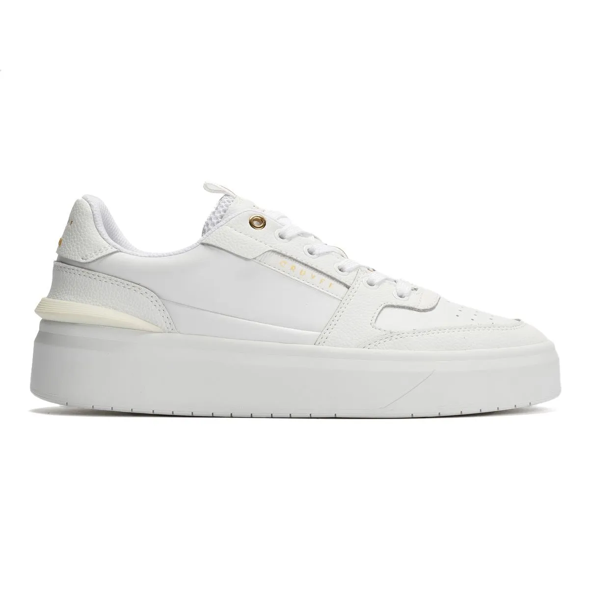 Light Traction Cruyff Endorsed Tennis Leather Men's White Trainers