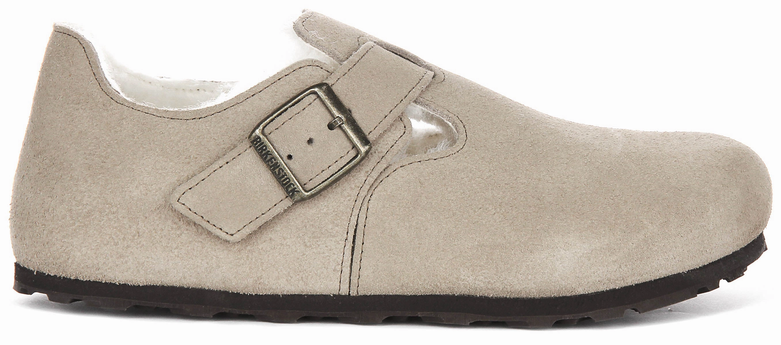 Light - framework Birkenstock London Shearling In Taupe | Regular Fit