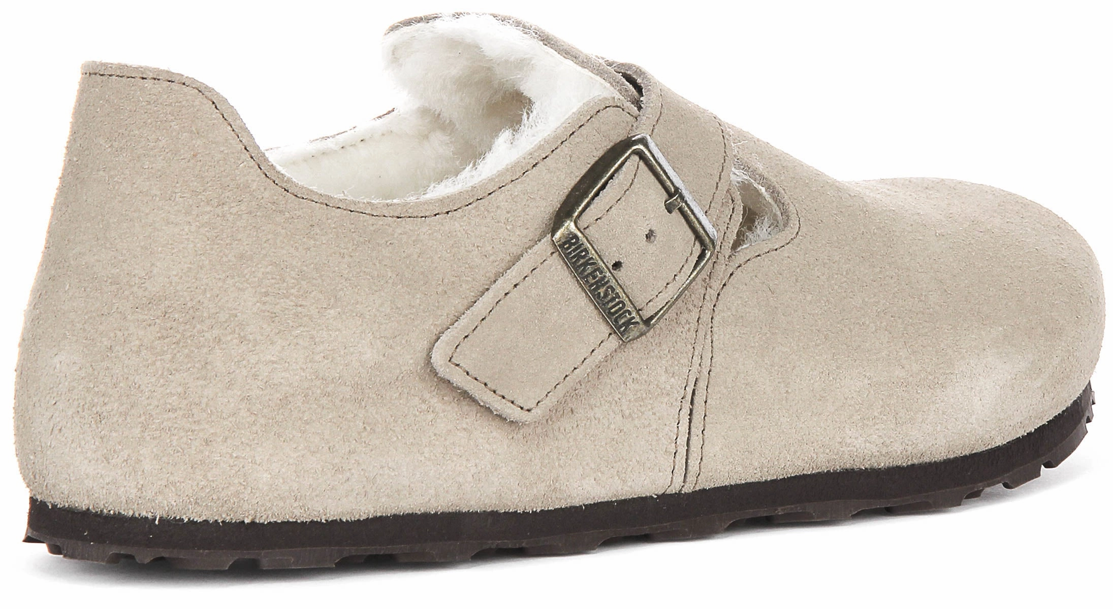 Light - framework Birkenstock London Shearling In Taupe | Regular Fit