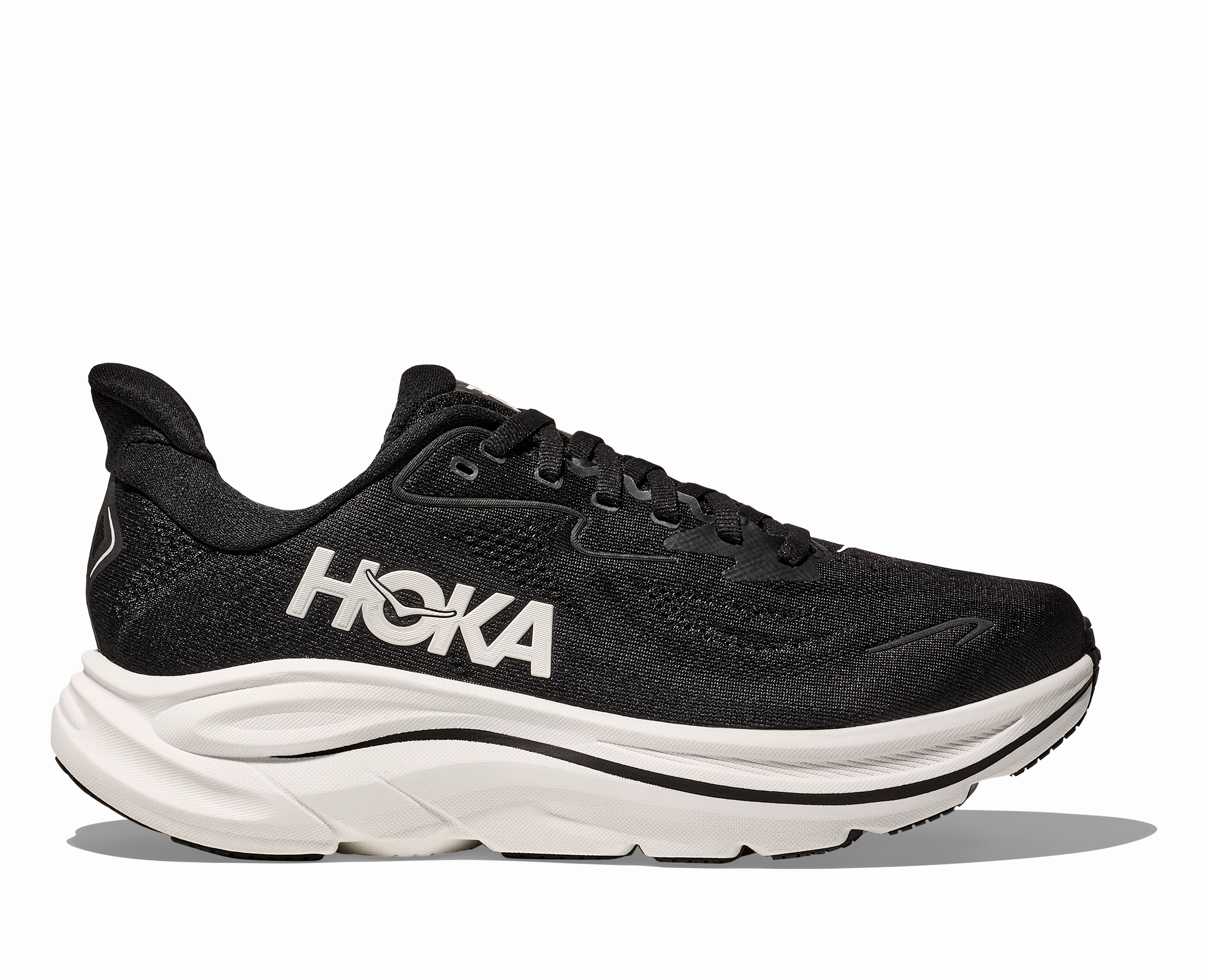 M Hoka Clifton 10 Black White Wide