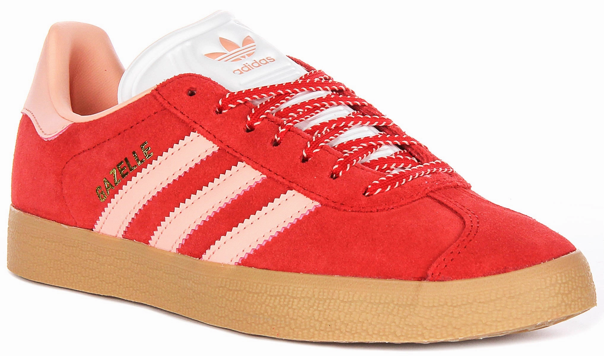 Adidas Gazelle W In Red Pink for Women running belt floral - pattern shoes