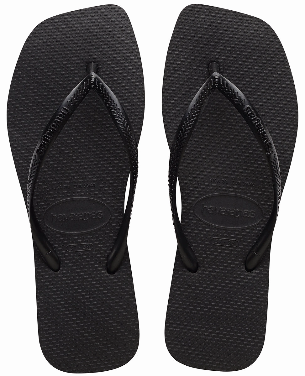 Easy Wear Havaianas Square Sandals In Black For Women