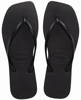Easy Wear Havaianas Square Sandals In Black For Women