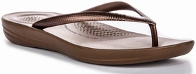 Fitflop Iqushion Ergonomic In Bronze For Women Park Picnic Outfit