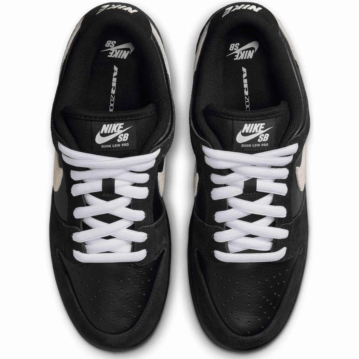 Light Ease Nike SB Dunk Low Pro Shoes - Black/White/Black/Gum/Light Brown