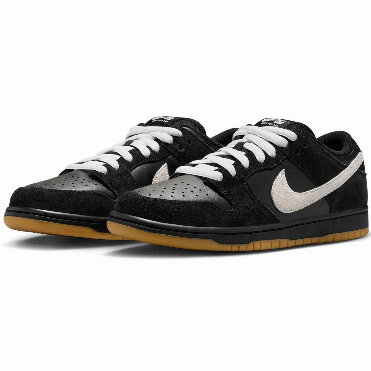Light Ease Nike SB Dunk Low Pro Shoes - Black/White/Black/Gum/Light Brown
