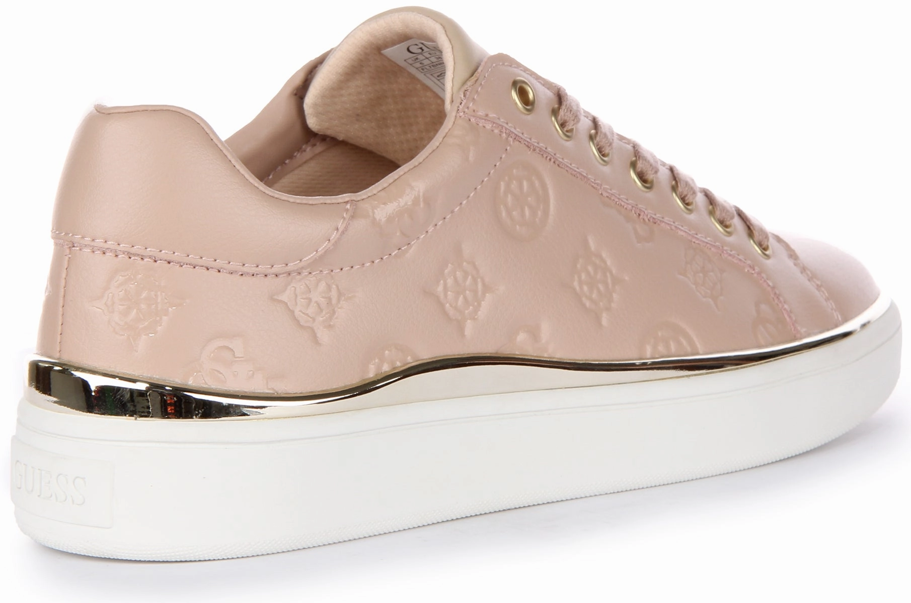 Light Mesh Guess Bonny Peony Low Trainers In Nude For Women