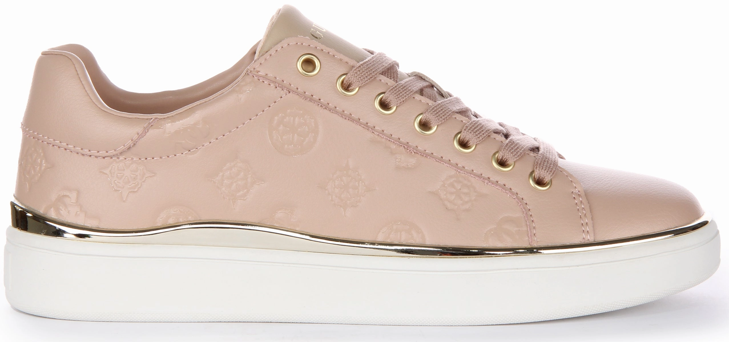 Light Mesh Guess Bonny Peony Low Trainers In Nude For Women