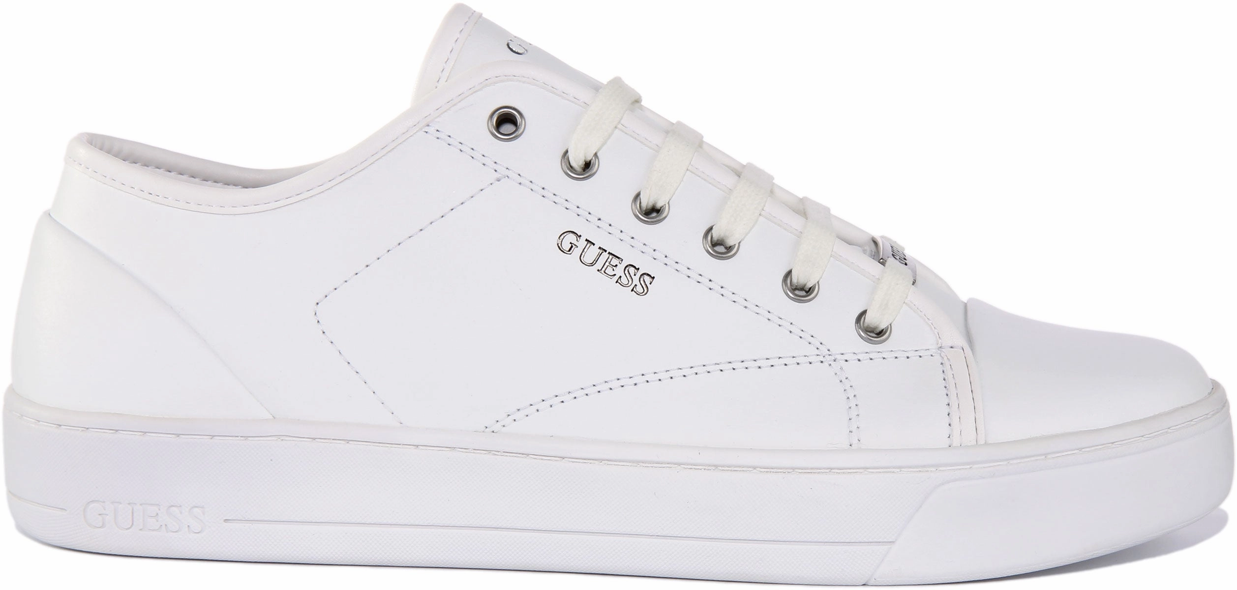 Light Motion Guess Udine Trainers In White For Men
