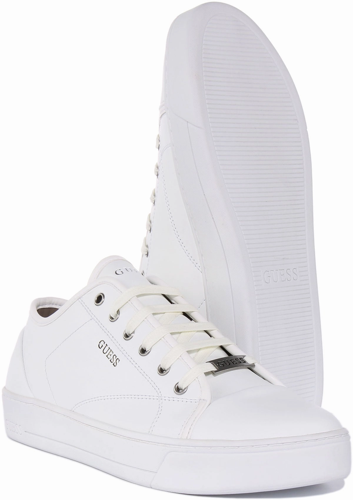 Light Motion Guess Udine Trainers In White For Men