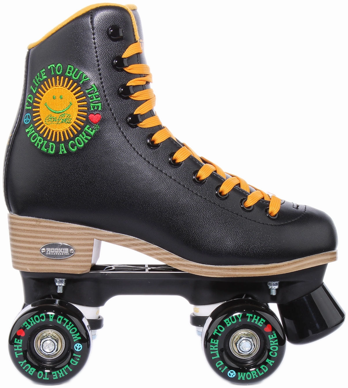 Light Motion Rookie X Coca Cola Rollerskates Sunshine Black In Black For Women