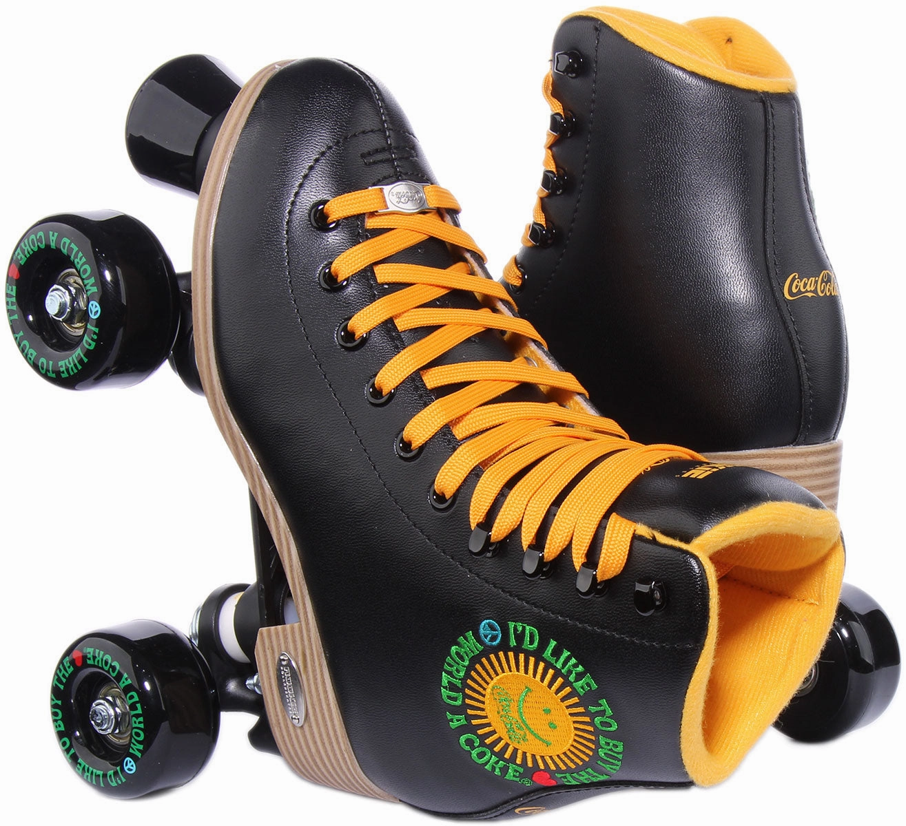 Light Motion Rookie X Coca Cola Rollerskates Sunshine Black In Black For Women