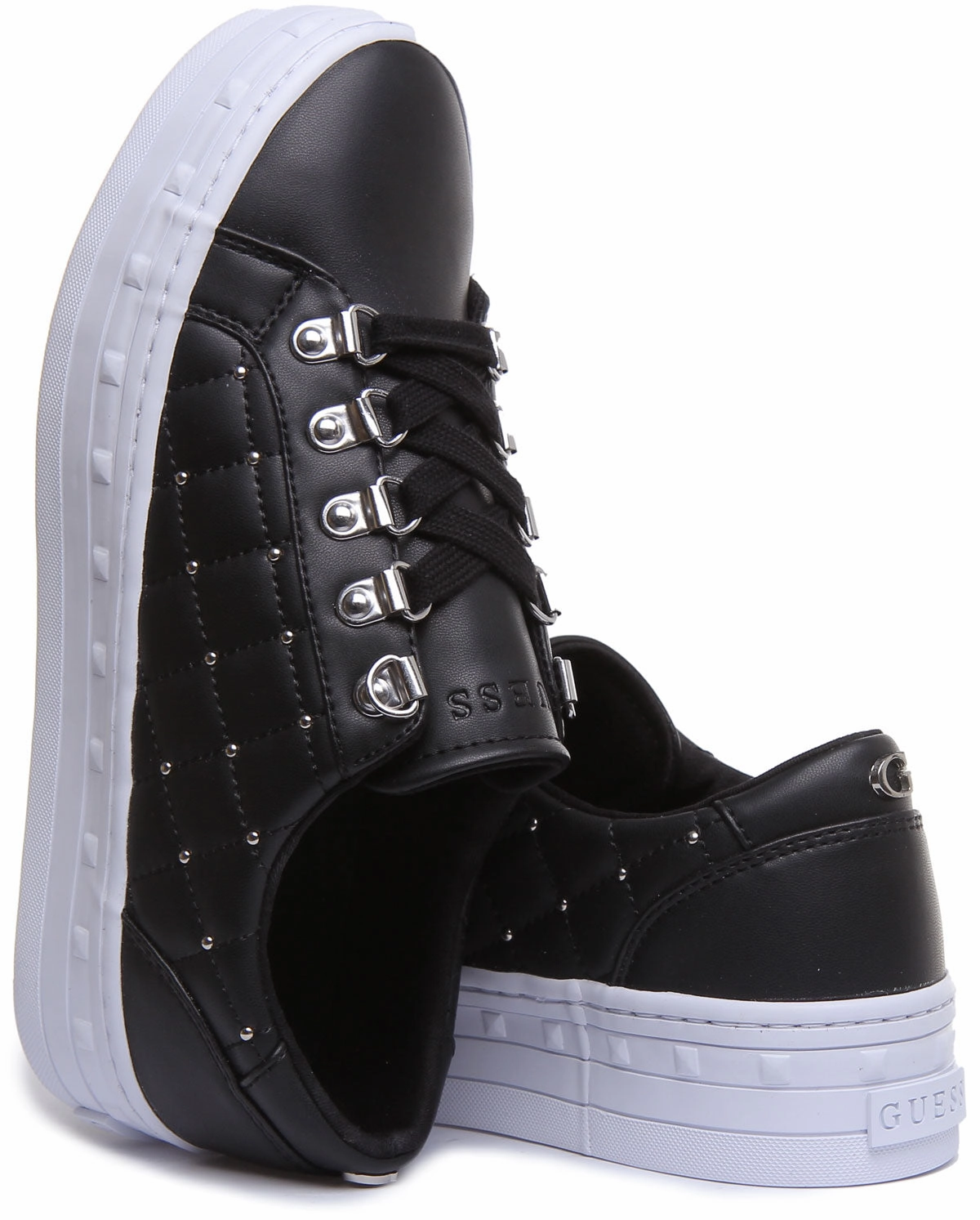 Light Motion Step-On Layer Guess Fl8Blmele12 In Black White For Women