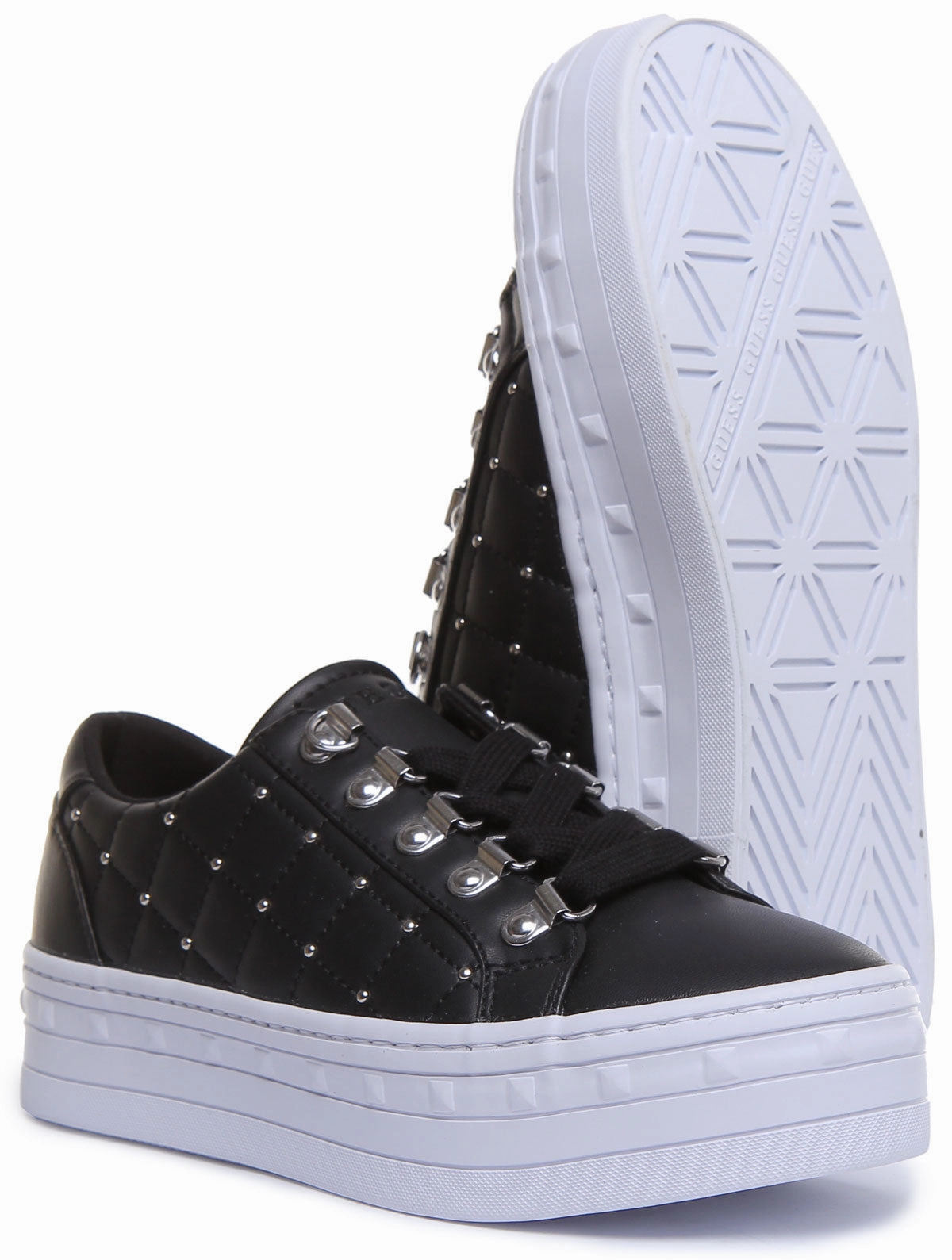 Light Motion Step-On Layer Guess Fl8Blmele12 In Black White For Women