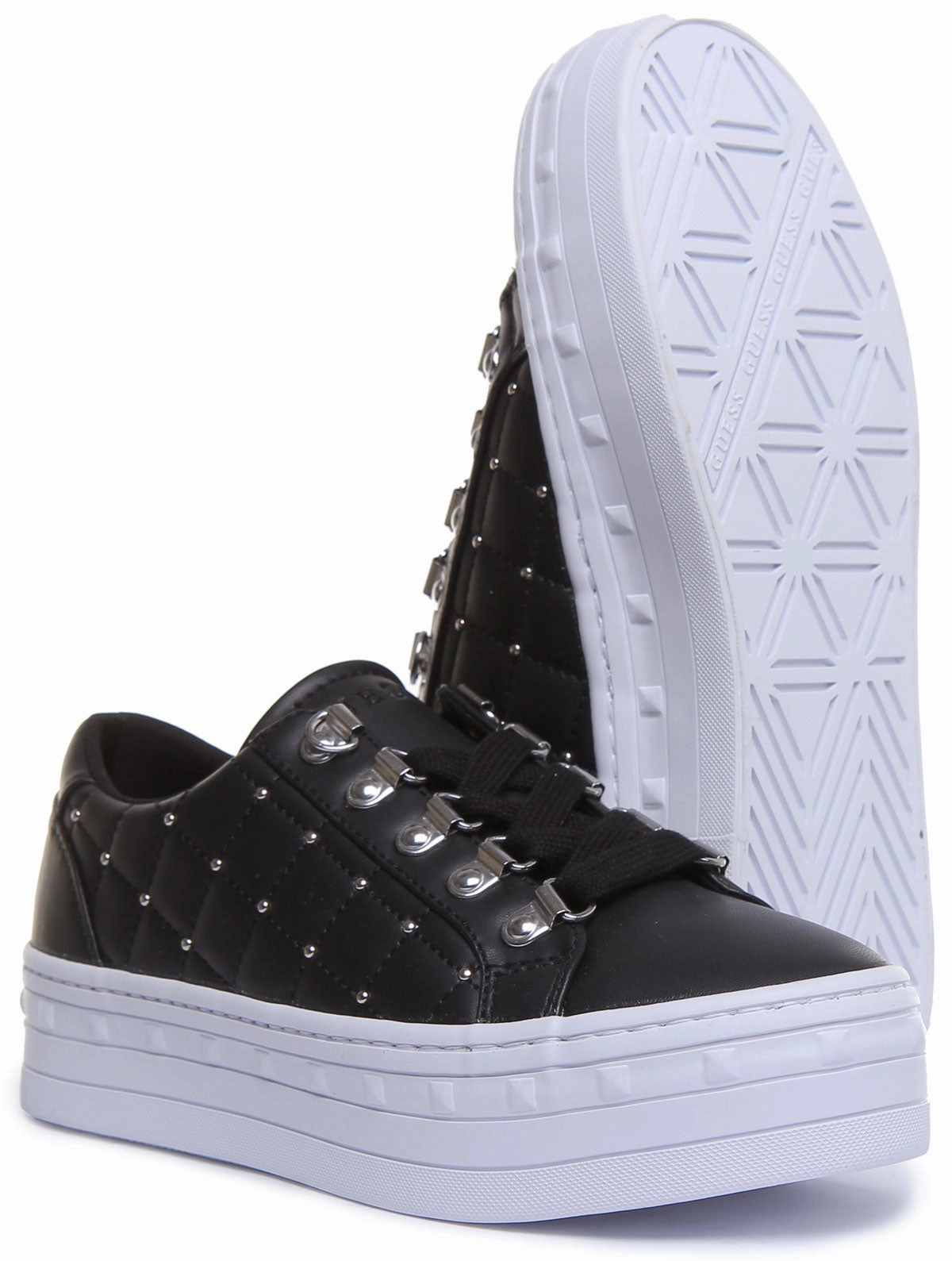 Light Motion Step-On Layer Guess Fl8Blmele12 In Black White For Women