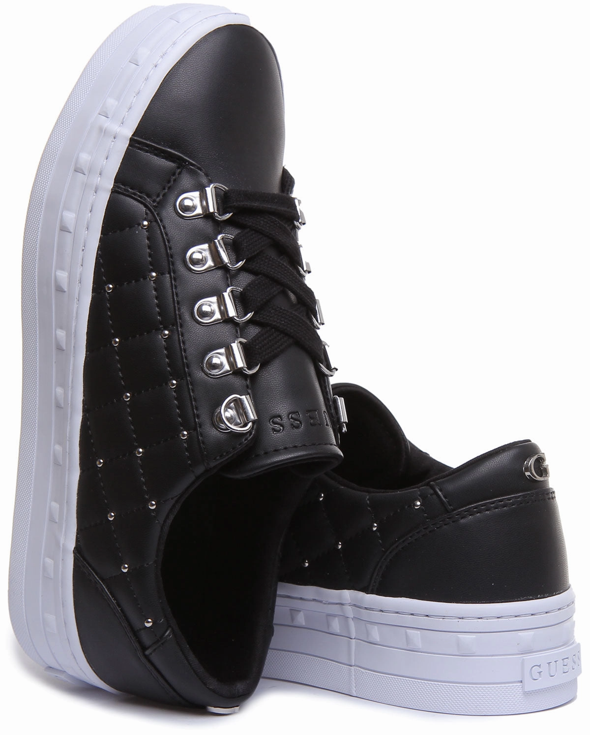 Light Motion Step-On Layer Guess Fl8Blmele12 In Black White For Women