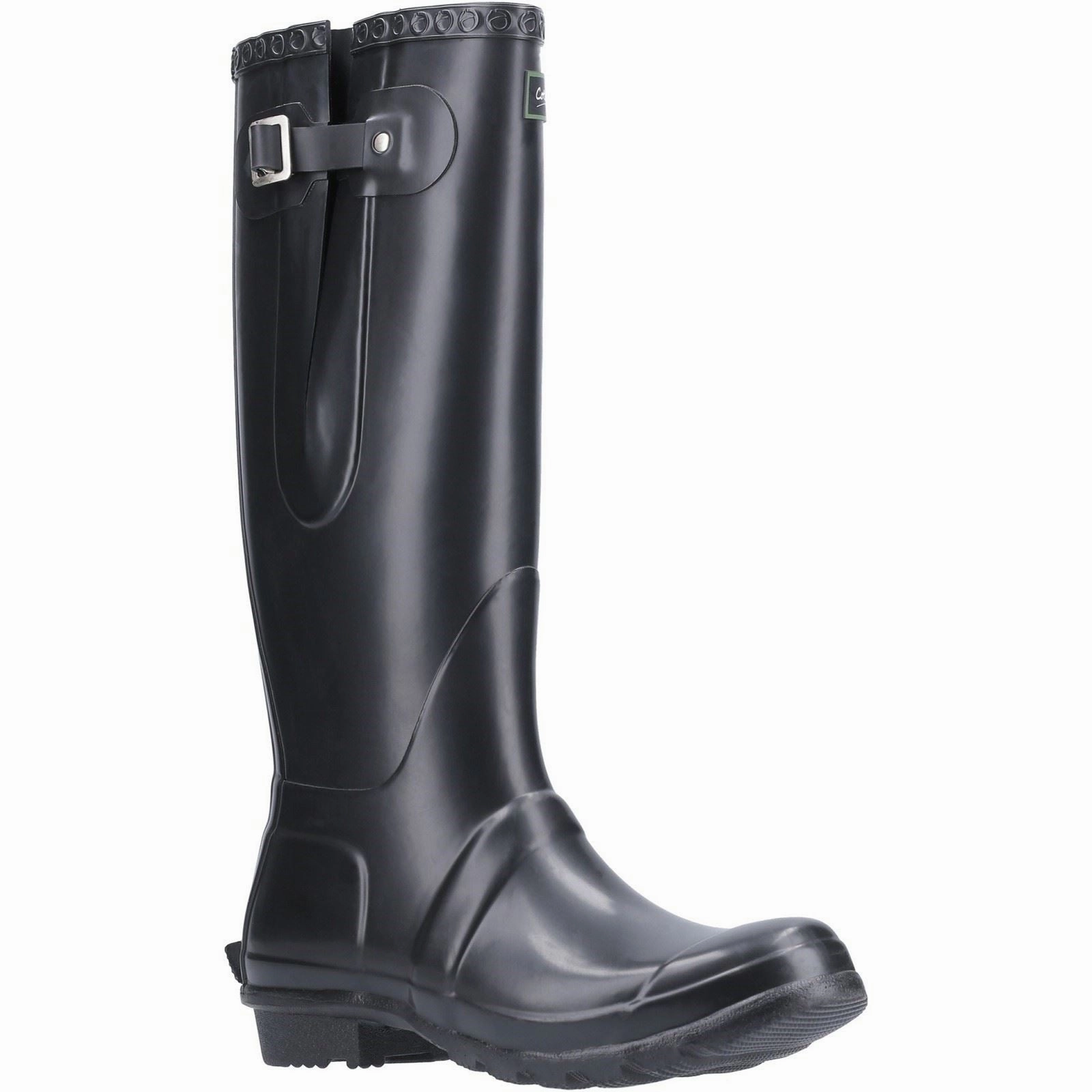 Cotswold Windsor Welly Rubber Black Wellington Boots Instant Comfort Wind Shield