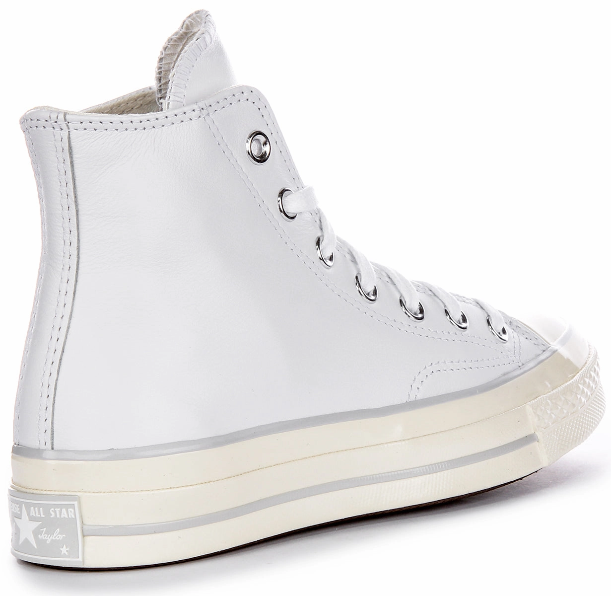 Light Sole Converse Chuck 70s High A07201C In White Leather