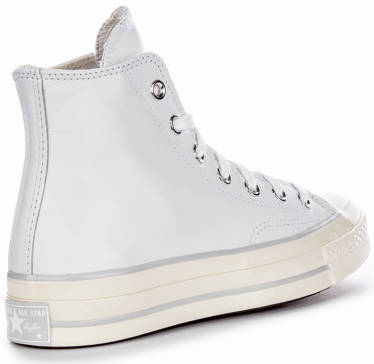 Light Sole Converse Chuck 70s High A07201C In White Leather