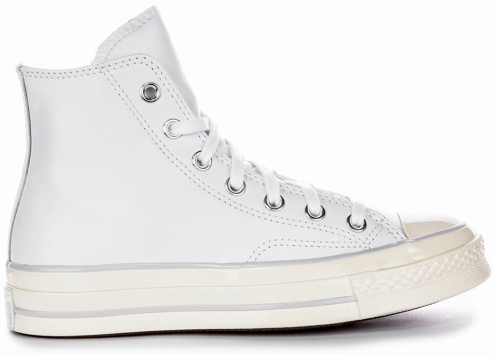 Light Sole Converse Chuck 70s High A07201C In White Leather