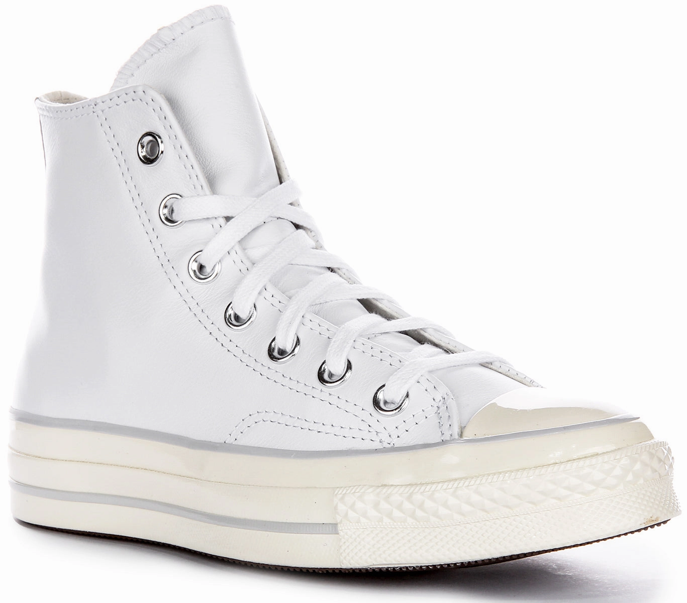 Soft Platform Converse Chuck 70s High A07201C In White Leather