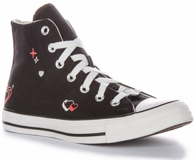 Converse All Stars 2K Heart A09116C In Black For Women Skill Hike Stream Jog