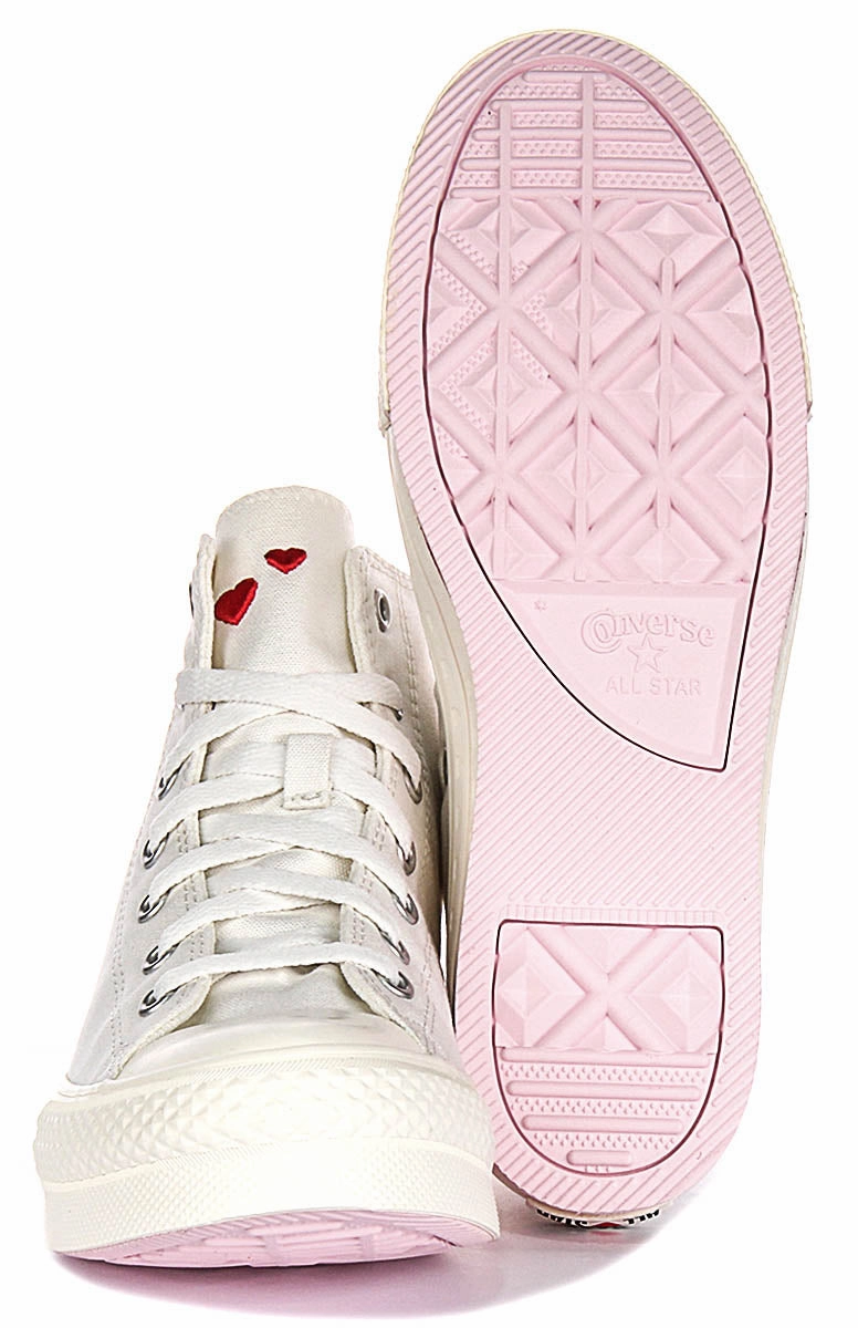 Light Step-In Converse All Star Lift A10716C In White Red For Junior