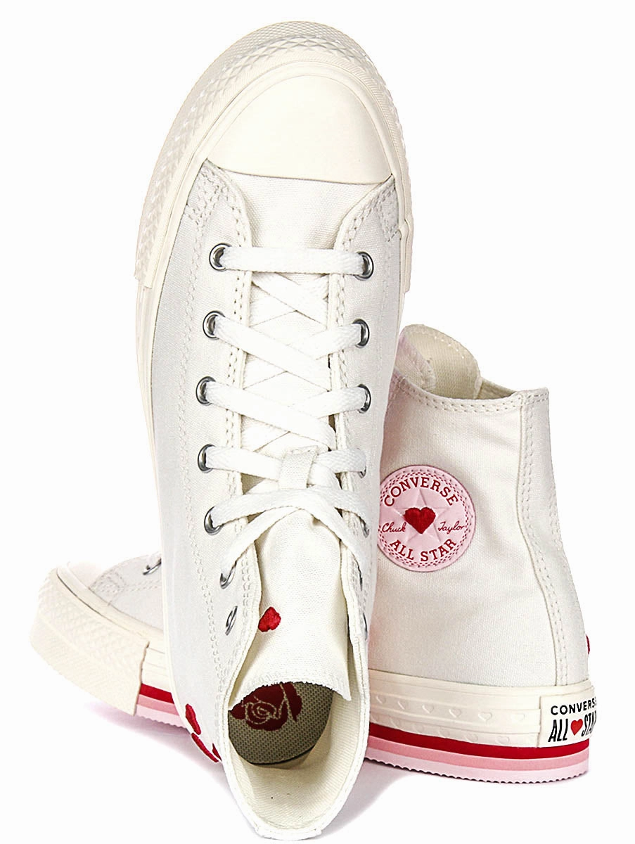 Light Step-In Converse All Star Lift A10716C In White Red For Junior