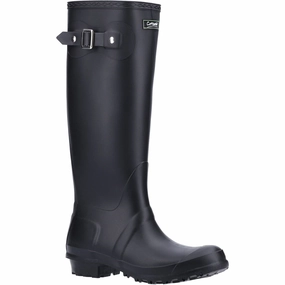 Cotswold Sandringham PVC Black Wellington Boots Quick Foot Support Active Step