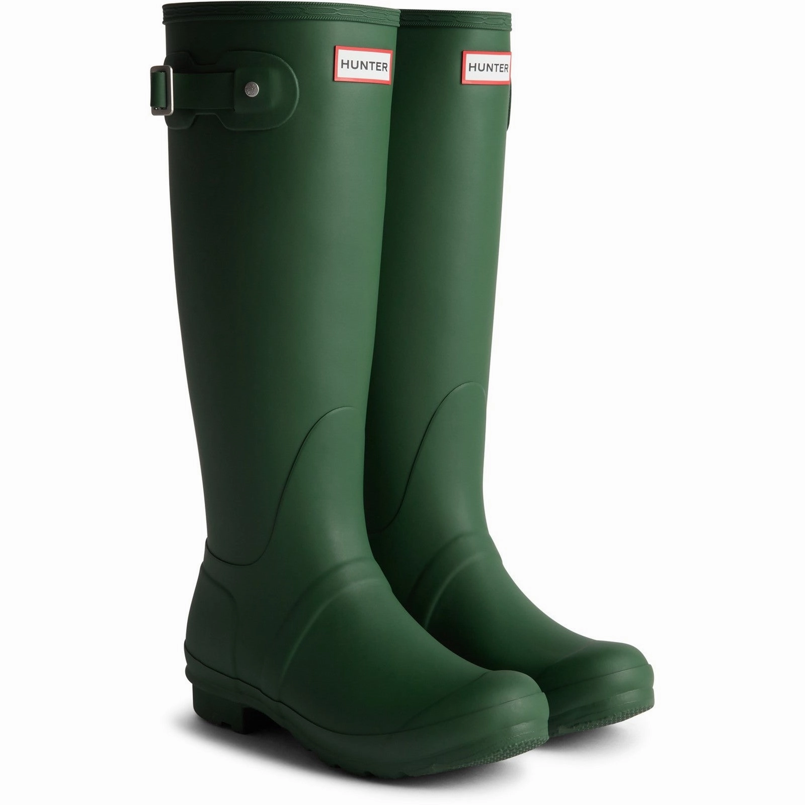 Light Walk Flex HFRW0005242-HG Original Tall Tartan Back Strap Wellington Female Green