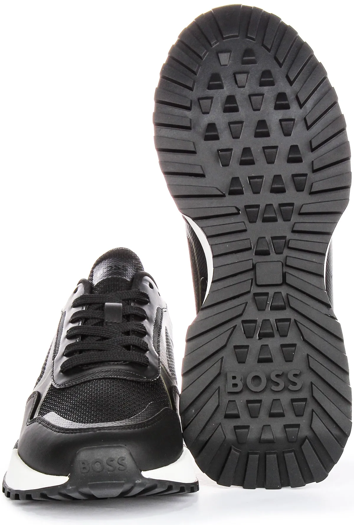 Lightweight Build Boss Jonah Runn Merl In Black Gold For Men