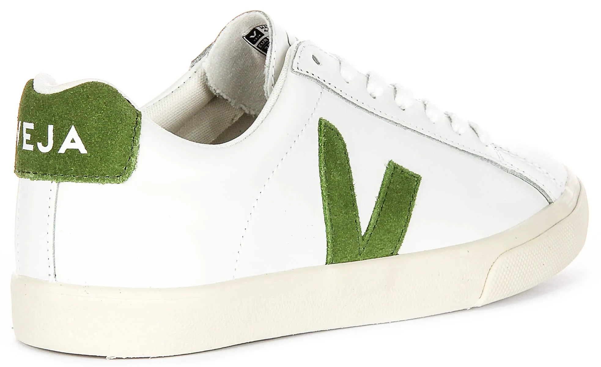 Lightweight Build Veja Esplar Logo In White Green For Women