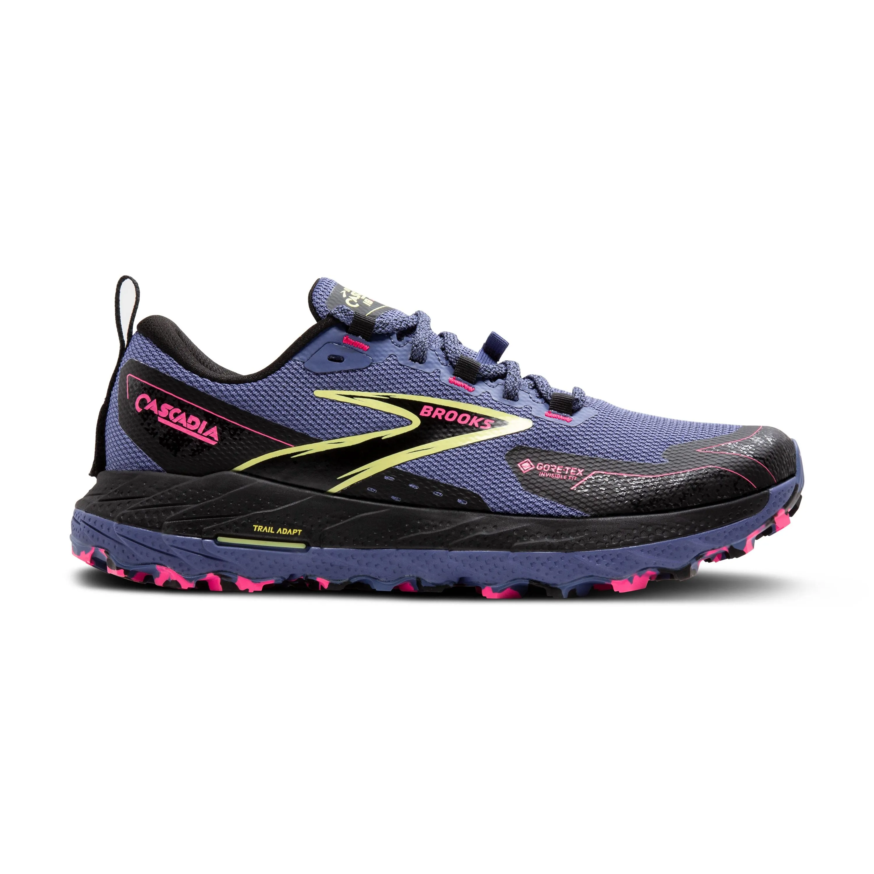 Lightweight Feel W Brooks Cascadia 18 GTX Grey Blue/Black/Pink