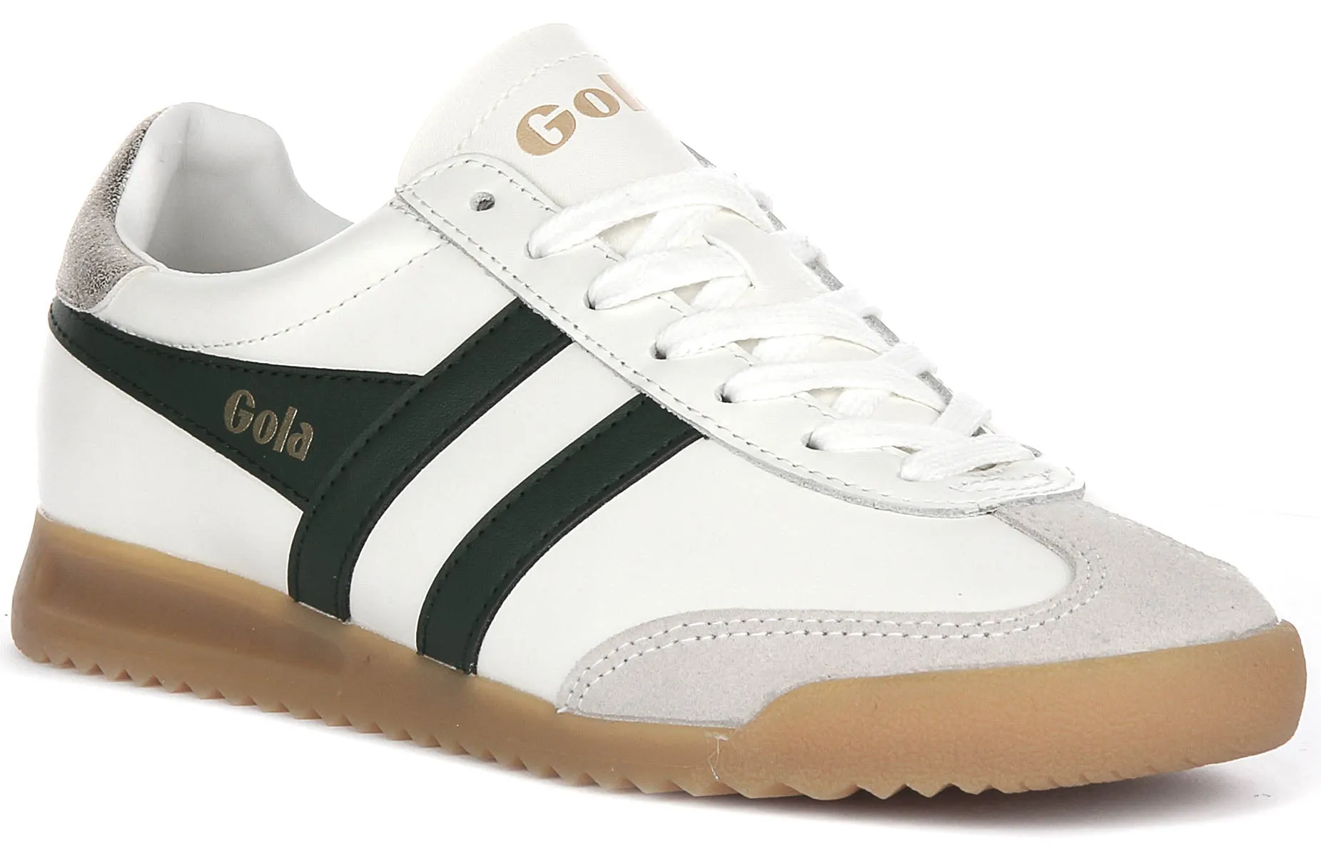 Slip Resistant Casual Athlete Gola Classics Torpedo Leather In White Green For Women
