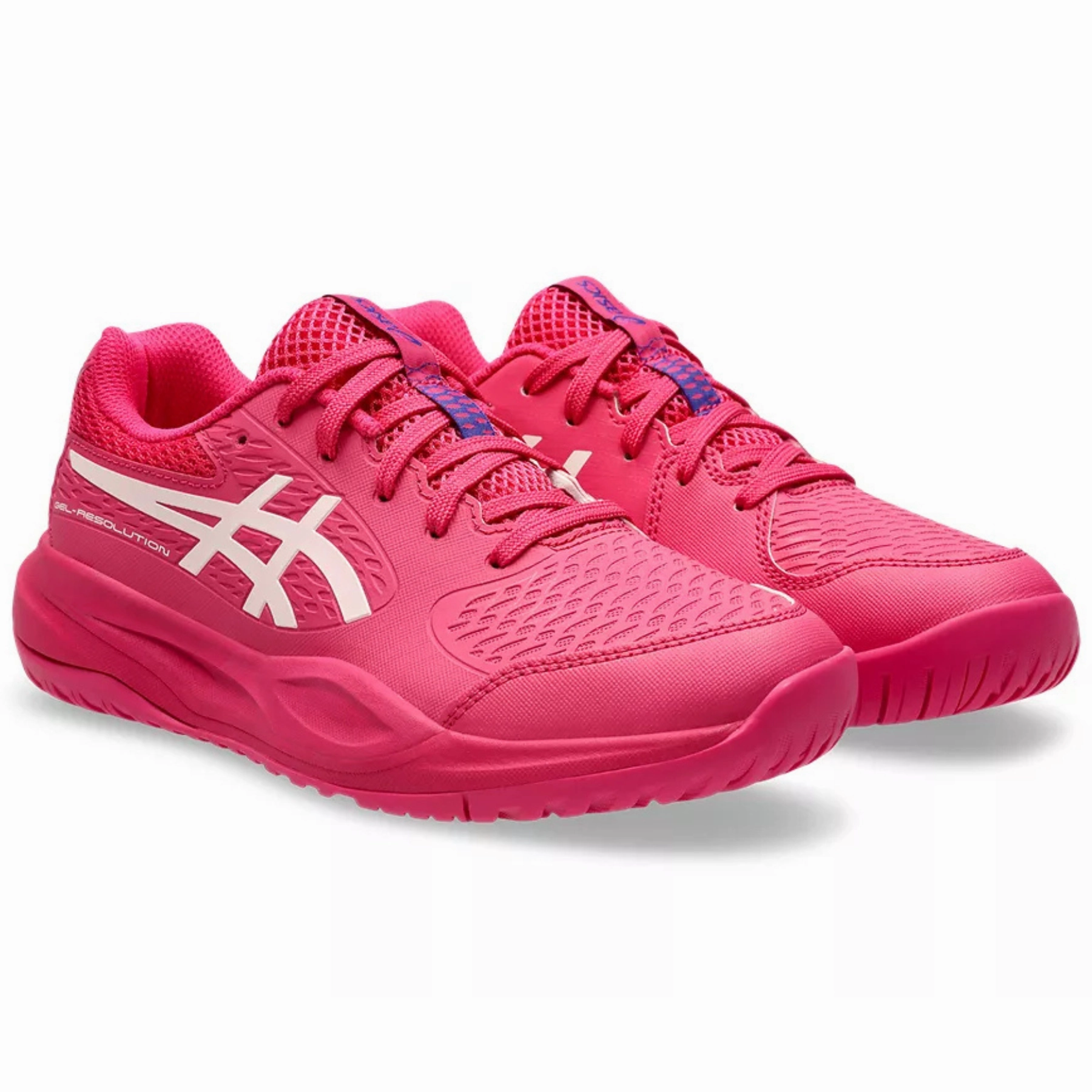 Lightweight Running Asics Gel Resolution X Junior Tennis Shoes - Bright Rose/Cream