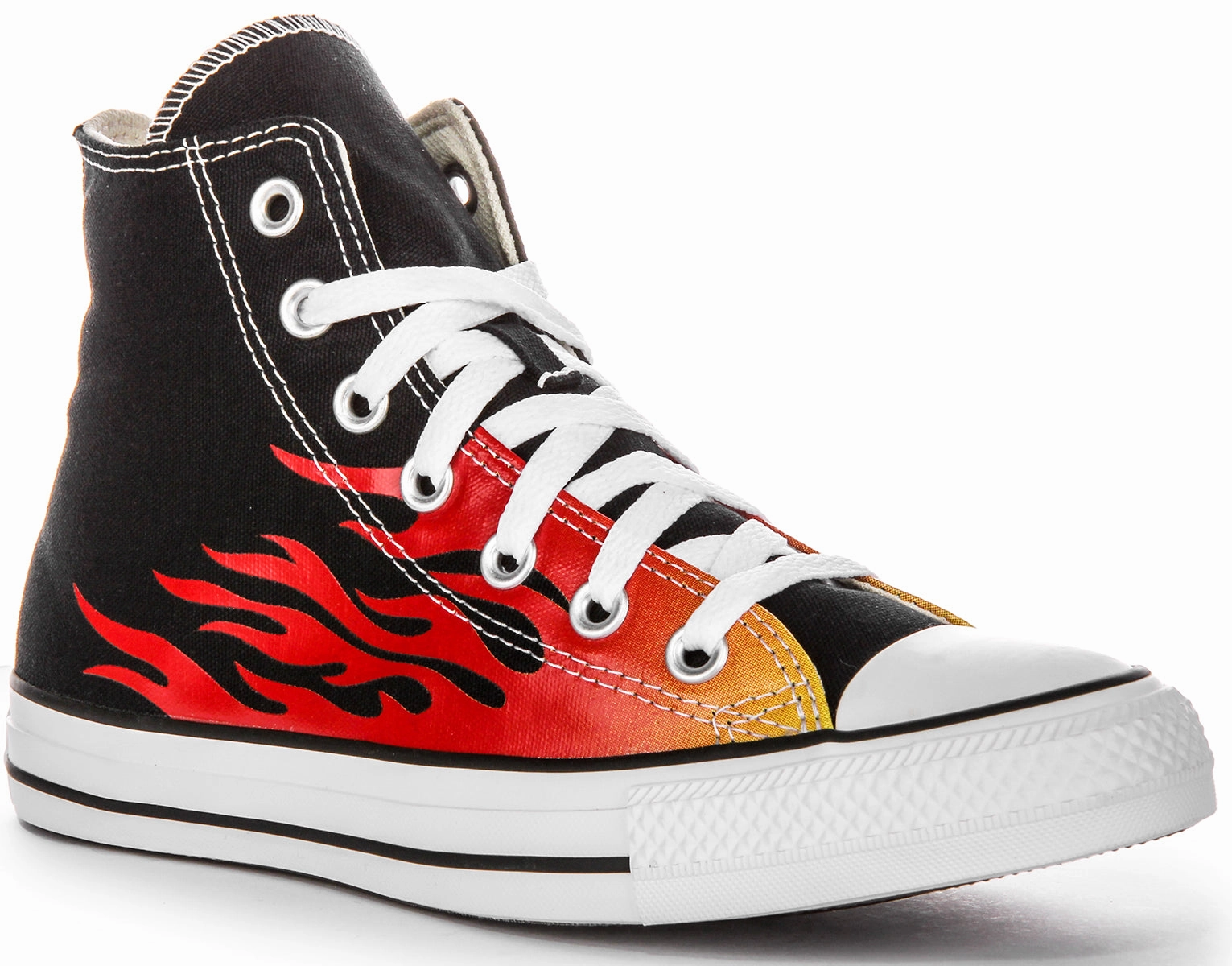 Natural Move Stability zone in sole assists in maintaining form Converse 171130C All Star Flame Hi In Black Red