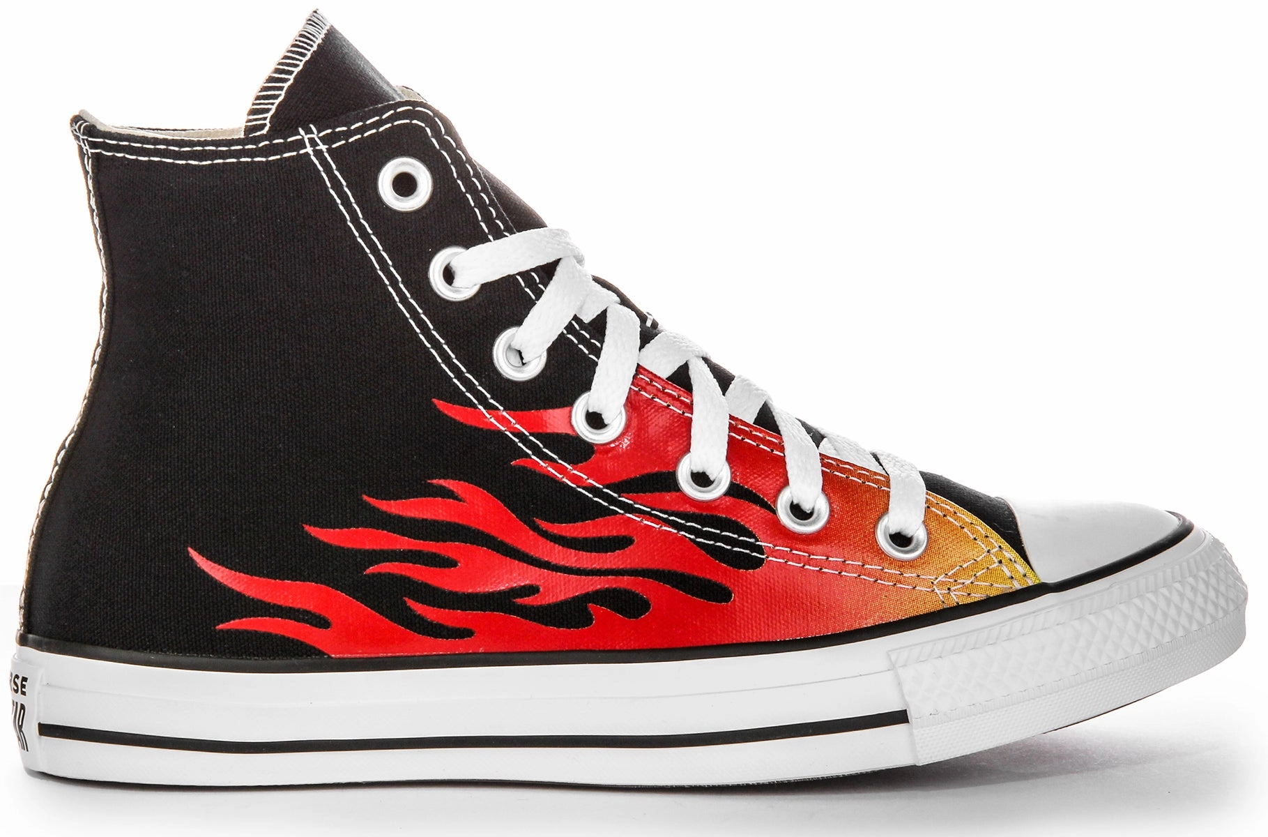 Lightweight Support Converse 171130C All Star Flame Hi In Black Red