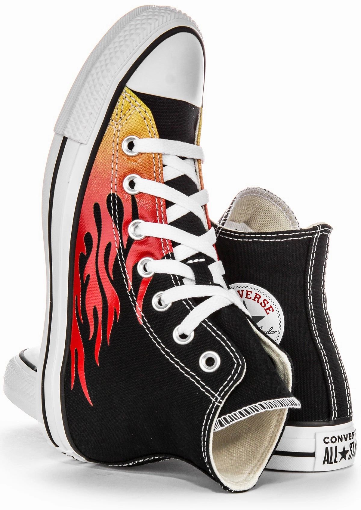Lightweight Support Converse 171130C All Star Flame Hi In Black Red