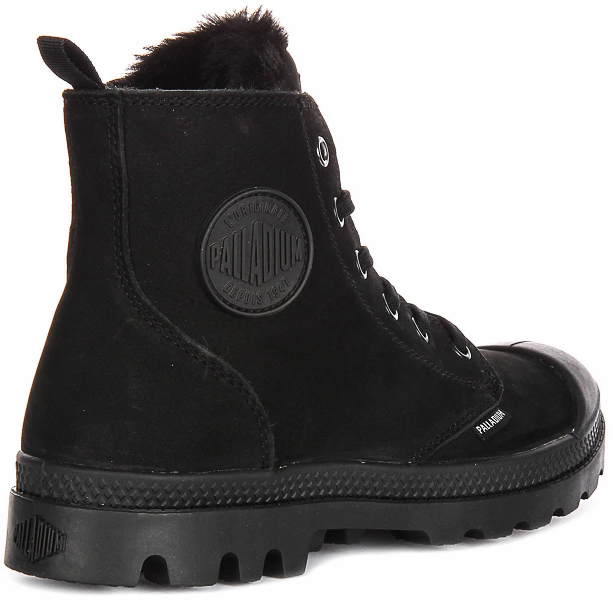 Lightweight Upper Palladium Pampa Hi Zip Winter Lined In Black