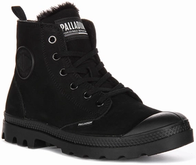 Palladium Pampa Hi Zip Winter Lined In Black Mountain Pass