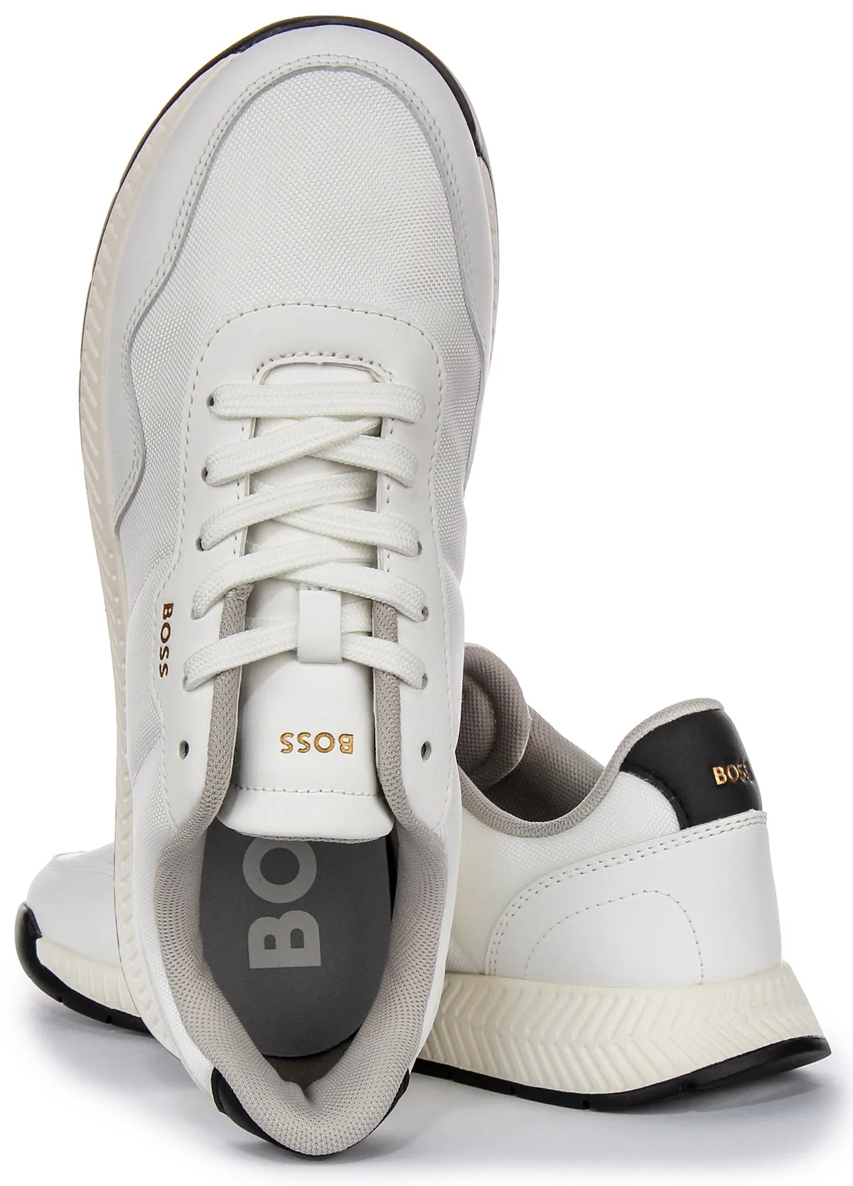 Lock Fit Boss Titanium Runner In White For Men