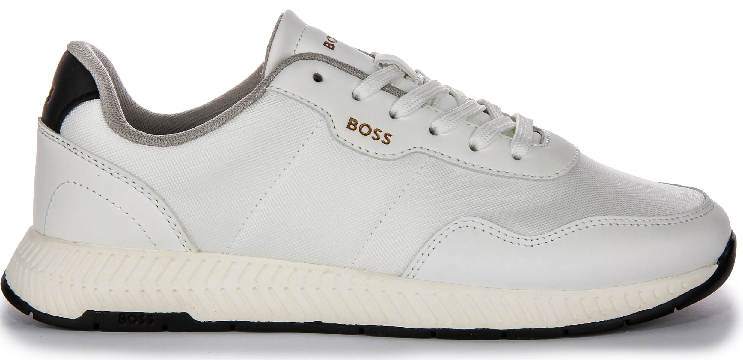 Lock Fit Boss Titanium Runner In White For Men