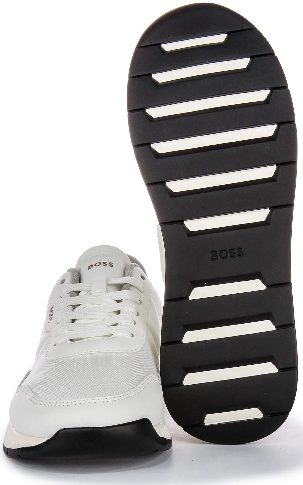 Lock Fit Boss Titanium Runner In White For Men