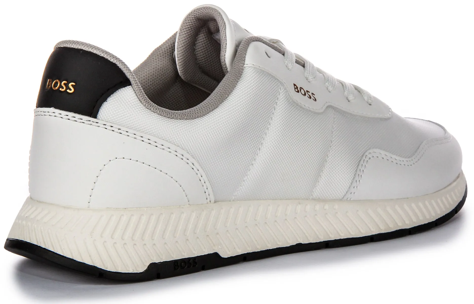 Lock Fit Boss Titanium Runner In White For Men