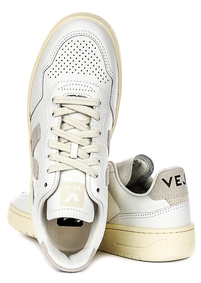 Long Wear Veja V-90 O. T. Leather In White For Women