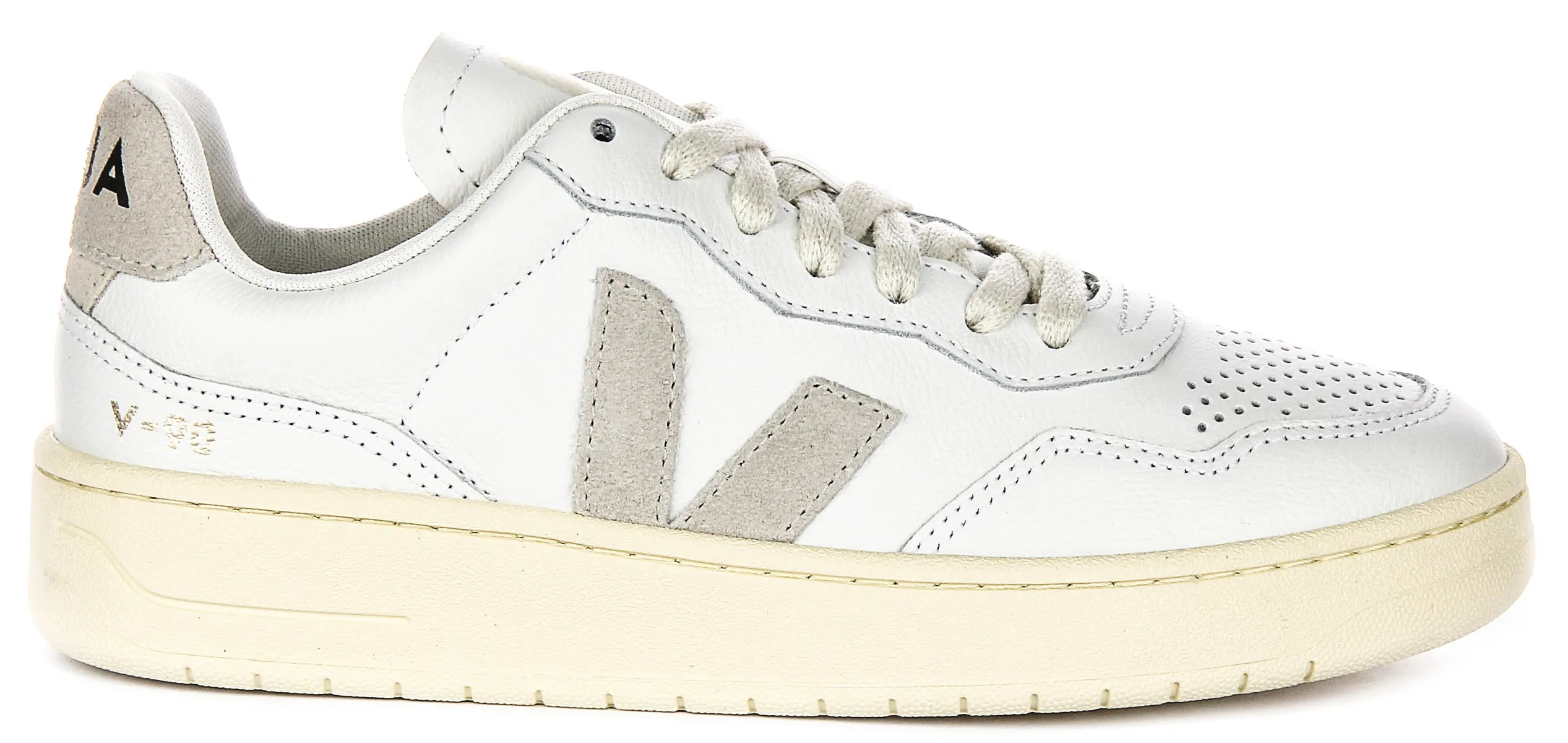 Long Wear Veja V-90 O. T. Leather In White For Women